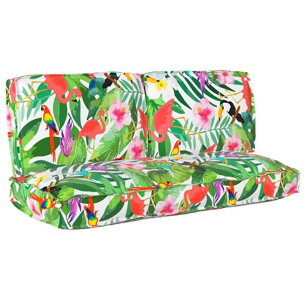 vidaXL P&uacute;&eth;asett Bl&oacute;m 3 pcs Marglitur Oxford efni