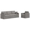 vidaXL S&oacute;fasett 2 pcs Lj&oacute;sgr&aacute;r 228 x 78 x 80 cm Flauel