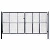 vidaXL M&ouml;skvagar&eth;hli&eth; &uacute;r galvaniseru&eth;u St&aacute;li 400x200 cm gr&aacute;tt
