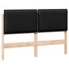 vidaXL B&oacute;lstru&eth; r&uacute;mgafl N&aacute;tt&uacute;rulegur og svartur 135 cm Solid furuhikk