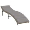 vidaXL S&oacute;lbekkur me&eth; Sessu 55x199x50 cm Drappa&eth; P&oacute;l&yacute;rattan