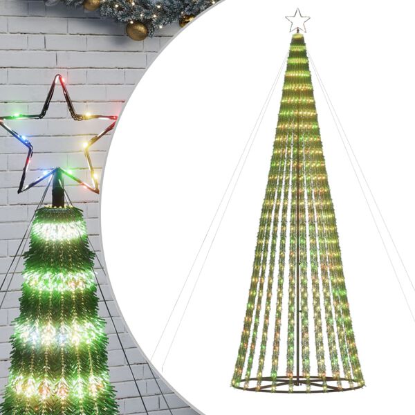 vidaXL Jólatrésljóskeila 688 LEDs Litrík 300 cm