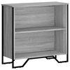 vidaXL B&oacute;kask&aacute;pur Gr&aacute;ir Sonoma 80x31x74,5 cm Samsettur Vi&eth;ur