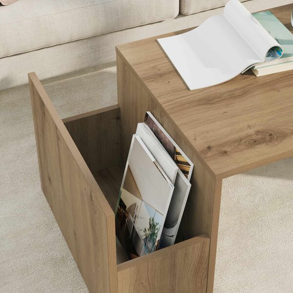 vidaXL S&oacute;fabor&eth; Artisan Eik 90 x 45 x 35 cm Samsettur vi&eth;ur