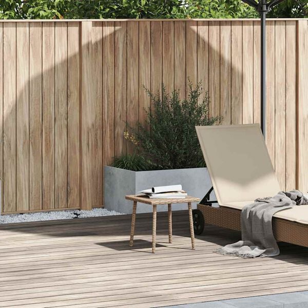 vidaXL Gar&eth;s&oacute;fabor&eth; R&eacute;tthyrnd Beige 40x40x37 cm P&oacute;l&yacute;rattan