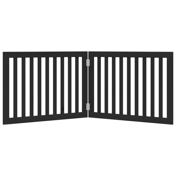 vidaXL Hundahli&eth; Fellanlegt 2 &THORN;il Svart 160 cm &ouml;sp