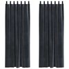 vidaXL Myrkratj&ouml;ld 2 pcs D&ouml;kk gr&aacute; 140 x 245 cm Flauel
