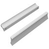 vidaXL Handfang Einlita 2 pcs Silfur 105.7 x 7.4 x 15.5 mm &Aacute;l