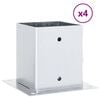 vidaXL Sta&eth;abotnar Ferkanta&eth;ir 4 stk 121x121 mm Galvaniseru&eth;u St&aacute;l
