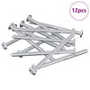 vidaXL Skr&uacute;fa 12 pcs Silfur M6 x 85 mm St&aacute;l