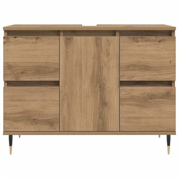 vidaXL Ba&eth;herbergissk&aacute;pur Artisan Eik 80x33x60 cm Verkfr&aelig;&eth;ingur