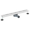 vidaXL Sturtu fr&aacute;rennsli me&eth; gleri me&eth; 360&deg; s&yacute;rum Silfur 70 cm