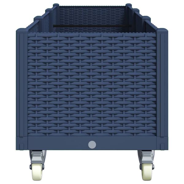 vidaXL Gr&oacute;&eth;urkassi me&eth; Hj&oacute;lum Bl&aacute;gr&aacute;r 240x50x54 cm PP