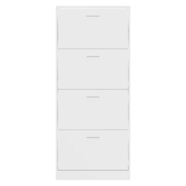 vidaXL Sk&oacute;sk&aacute;pur H&aacute;glans Hv&iacute;tur 63x24x147 cm Samsettur Vi&eth;ur