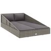 vidaXL Legubekkur Gr&aacute;r 110x200 cm P&oacute;l&yacute;rattan