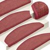 vidaXL Stigamottur 15 stk 65x24x4 cm Bordeaux h&aacute;lfhringlaga st&oacute;rar