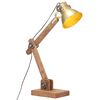 vidaXL Skrifbor&eth;slampi Brass Hringlaga 58x18x90 cm E27