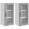 vidaXL Eldh&uacute;s sk&aacute;pur 2 pcs Gr&aacute;r Sonoma 40 x 31 x 80 cm Samsettur vi&eth;ur