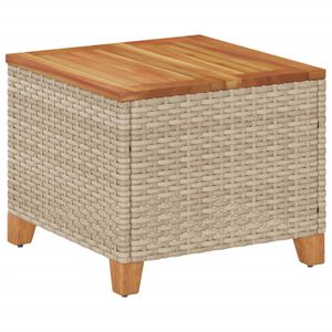 vidaXL Gar&eth;bor&eth; Drappa&eth; 45x45x37 cm P&oacute;l&yacute;rattan og Akas&iacute;uvi&eth;ur