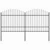 vidaXL Gar&eth;gir&eth;ing me&eth; spj&oacute;ttoppi &uacute;r st&aacute;li 359x175 cm sv&ouml;rt