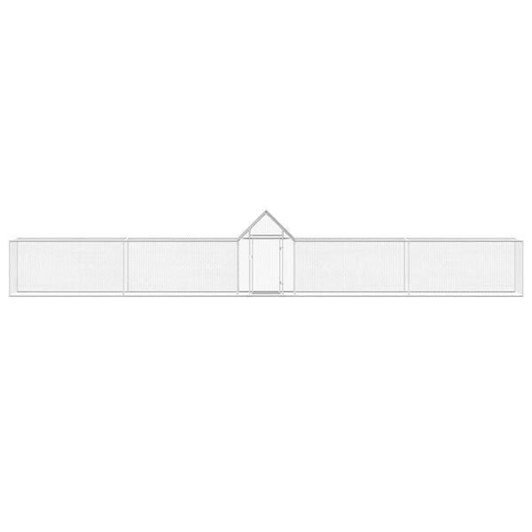 vidaXL Hænsnakofi 9x1x1,5 m Sínkhúðað Stál