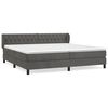 vidaXL H&oacute;lfa&eth; Springr&uacute;m me&eth; D&yacute;nu D&ouml;kkgr&aacute;tt 200x200 cm Flauel