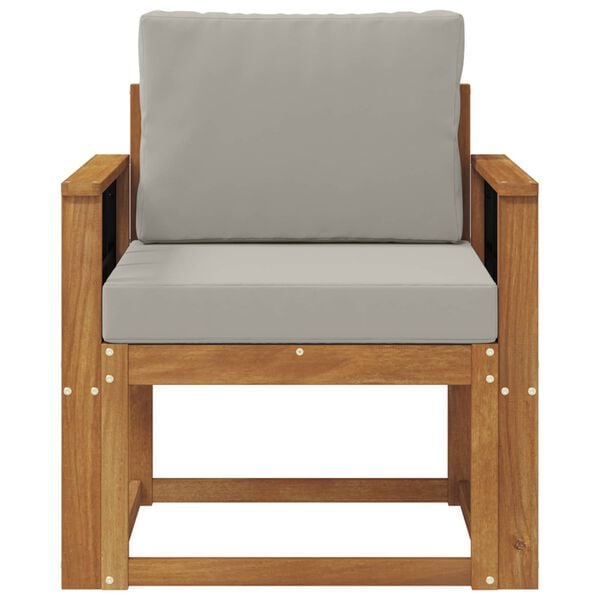 vidaXL &Uacute;tis&oacute;fi Solid Akas&iacute;uskei&eth; og P&oacute;lyester N&aacute;tt&uacute;ruleg og lj&oacute;s gr&aacute;