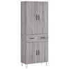 vidaXL H&aacute;r Sk&aacute;pur Gr&aacute;r Sonoma 69,5x34x180 cm Samsettur Vi&eth;ur