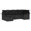 vidaXL Gar&eth;s&oacute;fa sett me&eth; p&uacute;&eth;i me&eth; geymslu 6 pcs Poly rattan
