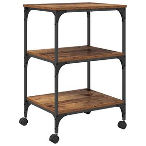 vidaXL Prentara standur Gamall vi&eth;ur 50 x 41 x 75 cm Samsettur vi&eth;ur