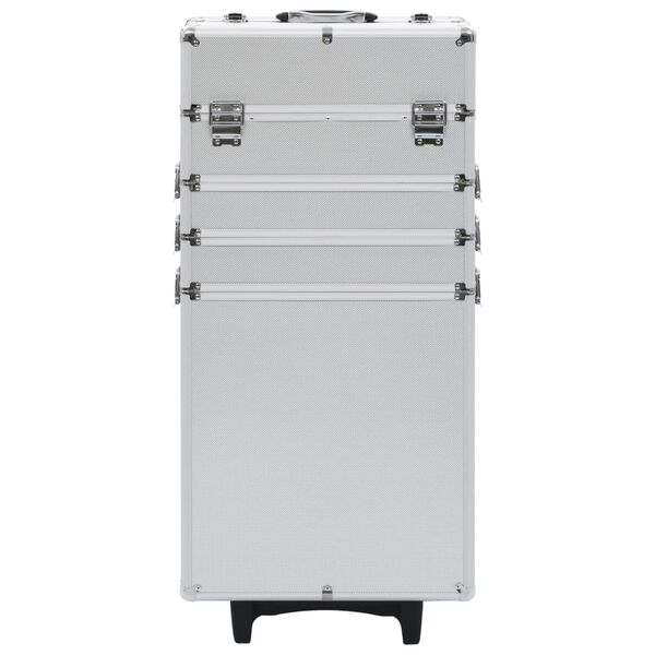 vidaXL Förðunarvagn Ál Silfur