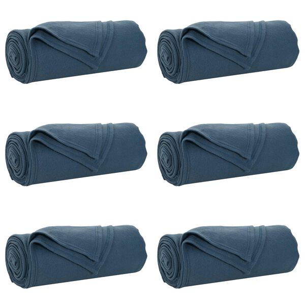 vidaXL &THORN;eppi 6 pcs D&ouml;kkbl&aacute;r 270 x 240 cm Fl&iacute;s