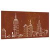 vidaXL Veggskreyting &iacute; Gar&eth;inn 105x55 cm Corten St&aacute;l Sk&yacute;jaklj&uacute;far