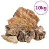 vidaXL Drekasteinar 10 kg Br&uacute;nir 5-30 cm