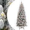 vidaXL Gervi j&oacute;latr&eacute; me&eth; 300 LED Hv&iacute;tt 240 cm PVC, Plast, St&aacute;l og PE