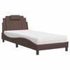 vidaXL R&uacute;m Viana me&eth; D&yacute;nu Br&uacute;nt 90x200 cm Gervile&eth;ur