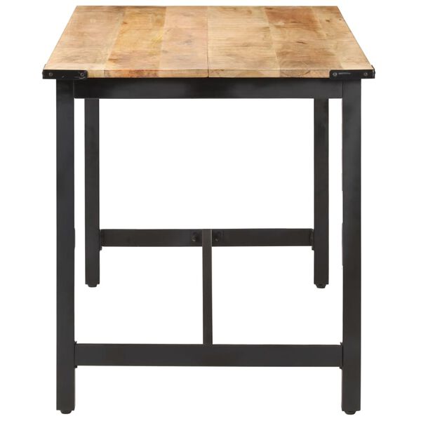 vidaXL Borðstofuborð 140x70x76 cm Gegnheill Grófur Mangóviður