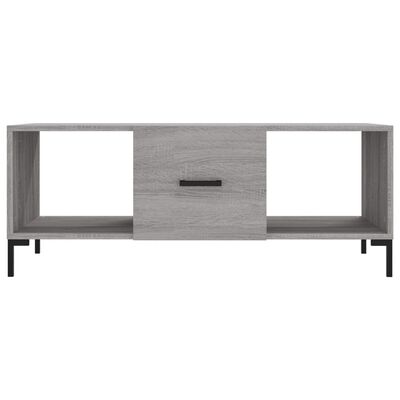 vidaXL Sófaborð Grátt Sonoma 102x50x40 Samsettur Viður