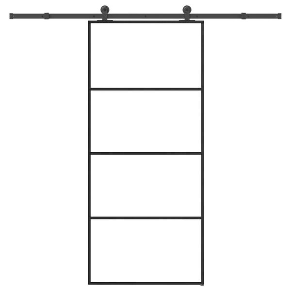 vidaXL Rennihur&eth; me&eth; v&eacute;lb&uacute;na&eth;arsetti 90x205 cm ESG Gler og &Aacute;l