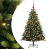 vidaXL Listilega Samanbrj&oacute;ta J&oacute;latr&eacute; 150 LED lj&oacute;s Gr&aelig;nn 120 cm