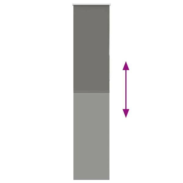 vidaXL R&uacute;llugard&iacute;nur Blackout gr&aacute;r 45x230 cm Efni Breidd 40,7 cm