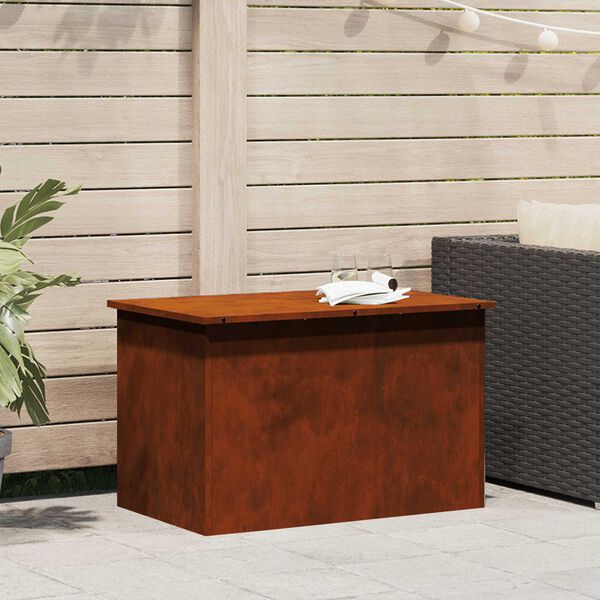 vidaXL Utandyra geymslukassi Rusty 80 x 50,5 x 50 cm St&aacute;l