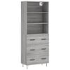 vidaXL H&aacute;r Sk&aacute;pur Gr&aacute;r Sonoma 69,5x34x180 cm Samsettur Vi&eth;ur