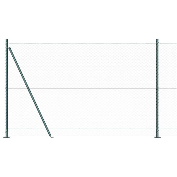 vidaXL Gir&eth;ingarp&oacute;stur Gr&aelig;nn 100 x 1,4 m (25 mm net) St&aacute;l og PVC