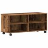 vidaXL Sj&oacute;nvarpssk&aacute;pur Br&uacute;nn 90 x 35 x 40.5 cm Samsettur vi&eth;ur
