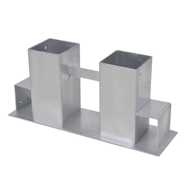 vidaXL St&ouml;flunarstaurahaldarar fyrir Eldivi&eth; 4 stk St&aacute;l Silfurlita&eth;ir