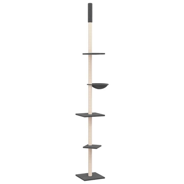 vidaXL g&oacute;lf til loft kattatr&eacute; d&ouml;kkgr&aacute;tt 263,5-289,5 cm