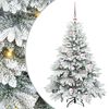 vidaXL Gervi j&oacute;latr&eacute; me&eth; 150 LED me&eth; standi Hv&iacute;tt 120 cm PE og PVC