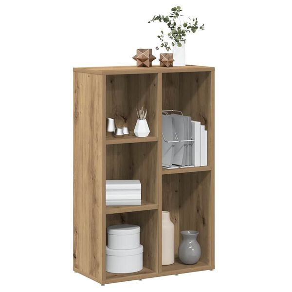 vidaXL Bókaskápur Listamannseik 50x25x80 cm Samsettur viður