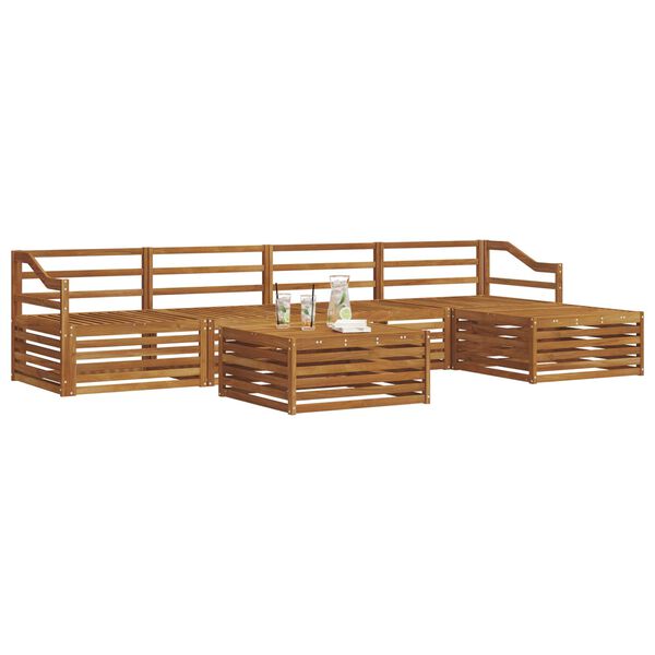 vidaXL &Uacute;ti s&oacute;fasett 6 pcs N&aacute;tt&uacute;rulegur